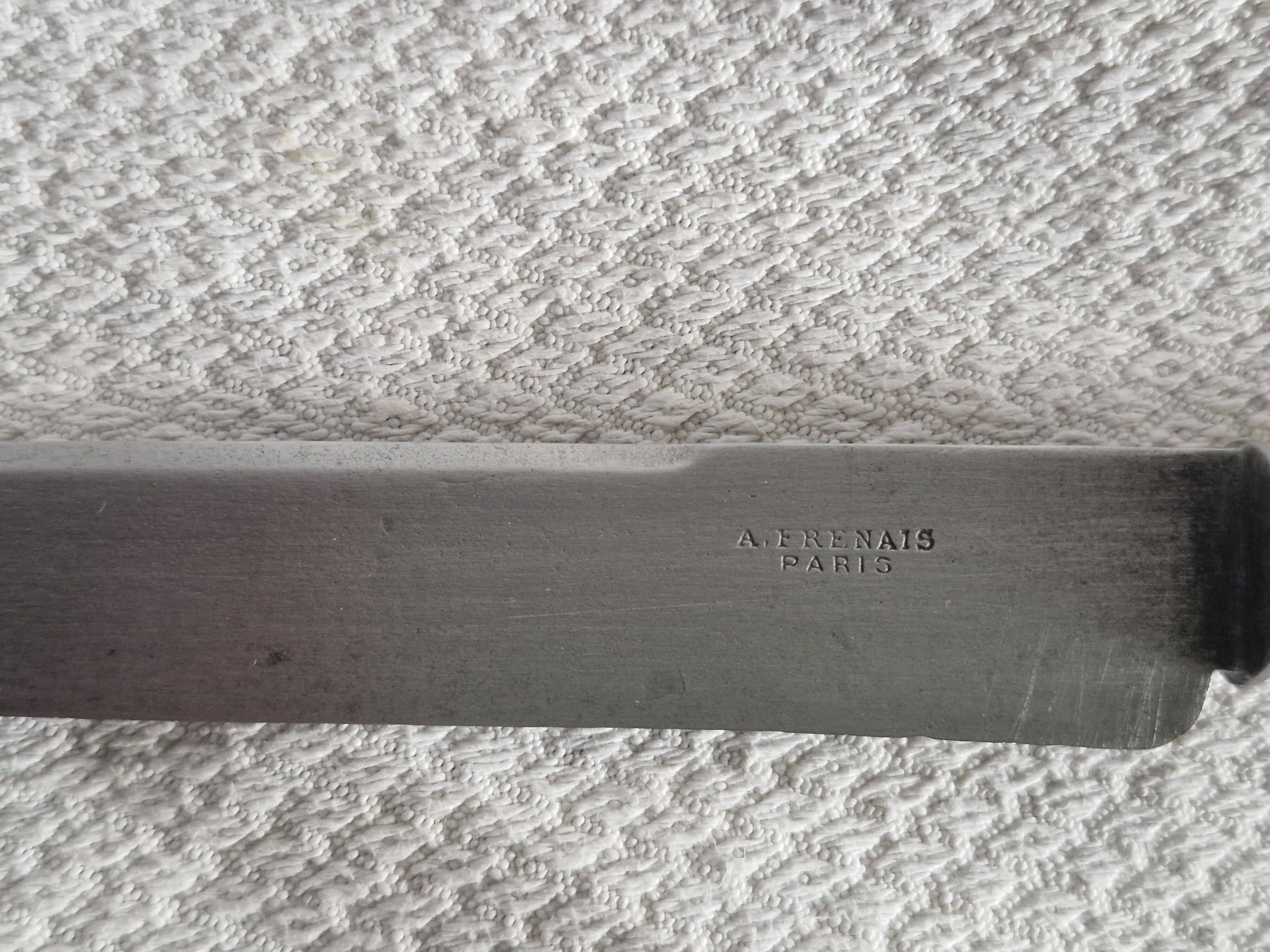 12 antique knives - Silversmith A Frenais Paris - 6 large & 6 small