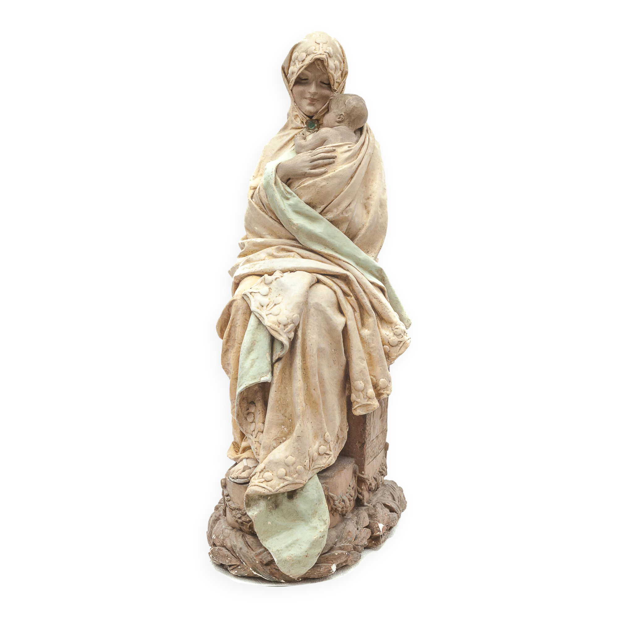 "Vierge à l'enfant" par A. Maeterlinck-Lefebvre