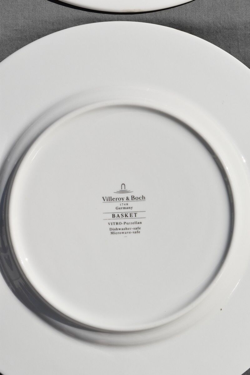 6 flat plates Villeroy & Boch basket model