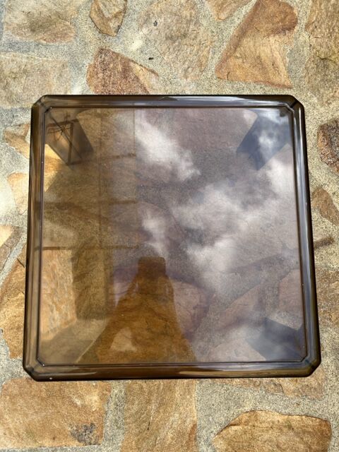 Coffee table 1970 translucent plexi brown