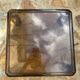 Table basse 1970 plexi translucide marron