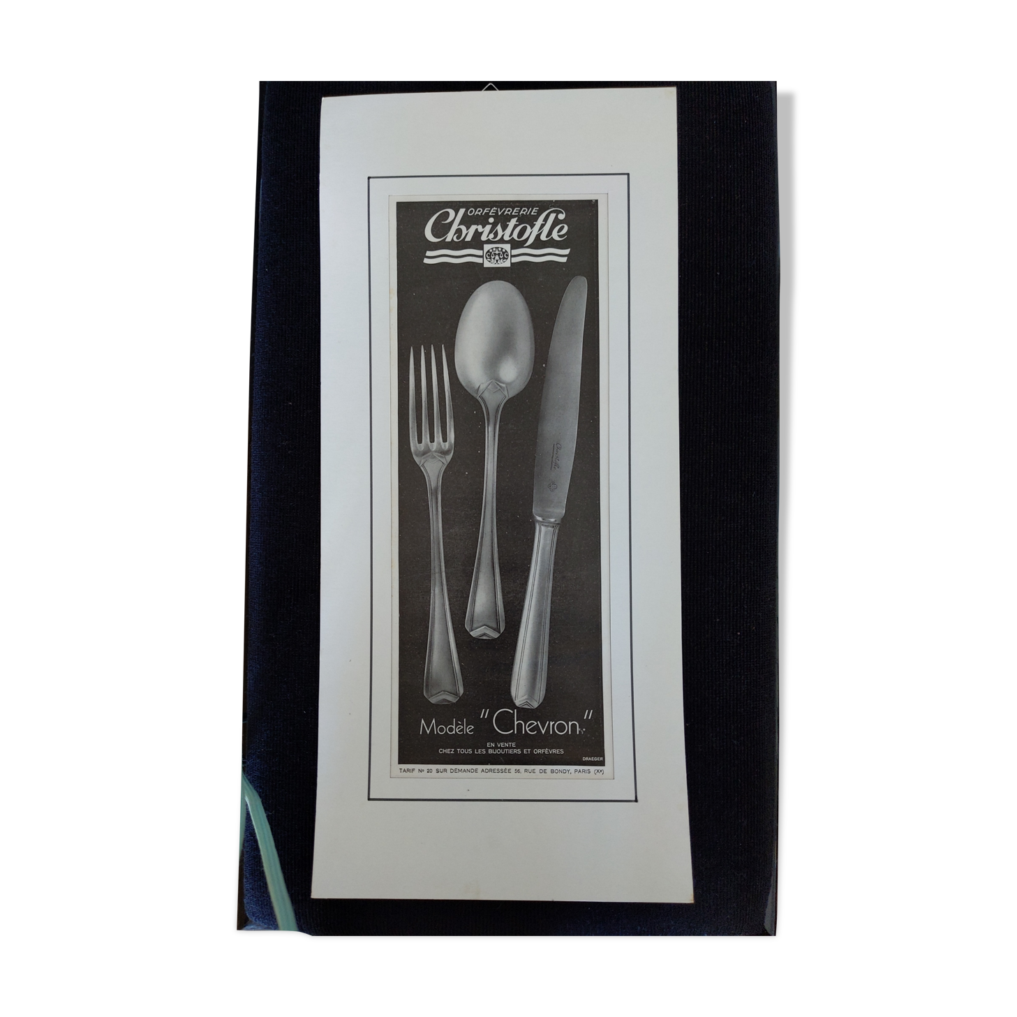 Antique advertising December 27, 1930 vintage cutlery kitchen goldsmith christofle