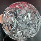 18cm cut crystal ball vase