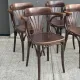Set of 4 vintage bentwood bistro chairs with armrests – Styl