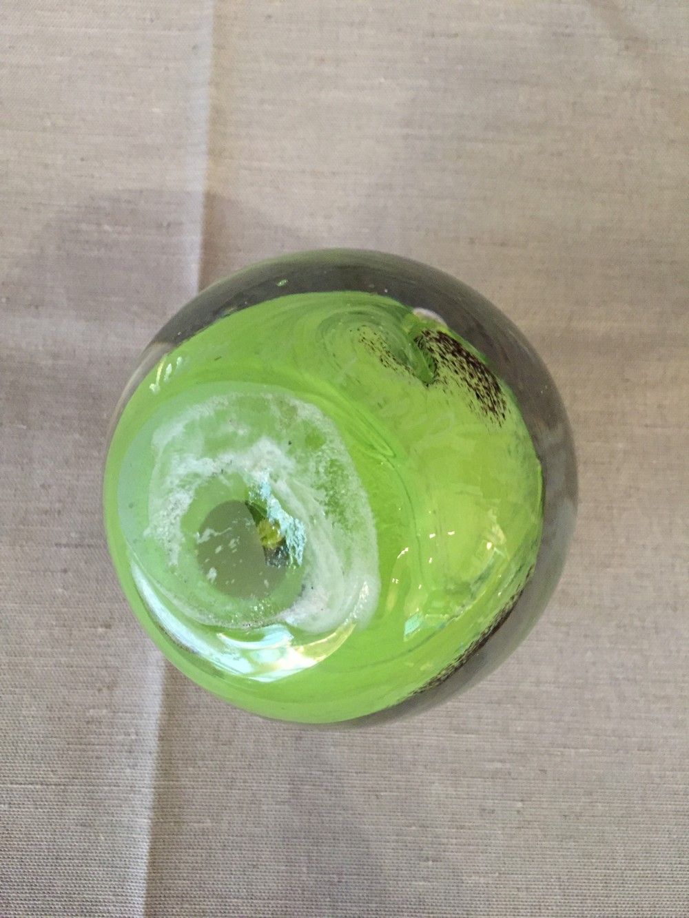 Sulfure vert et marron verrerie d'art de toul