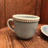 Set of 6 blue and gray Genevieve Lethu Mathilde cups