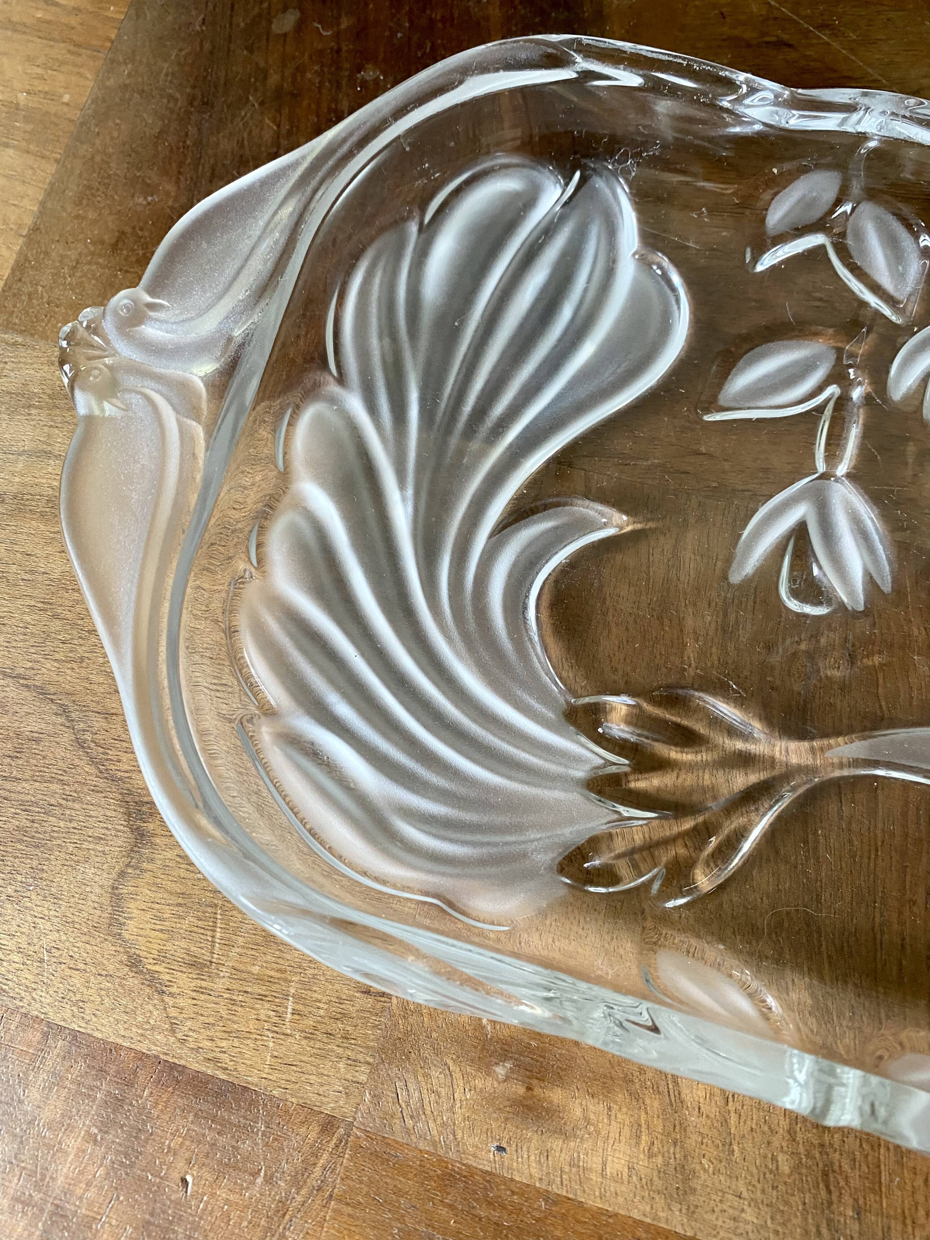 Antique glass cake dish