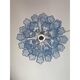 Lustre contemporain en verre de Murano « Tronchi » bleu ciel de style Venini