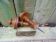 Pair of old turned wood pieces for curtain tieback finishes