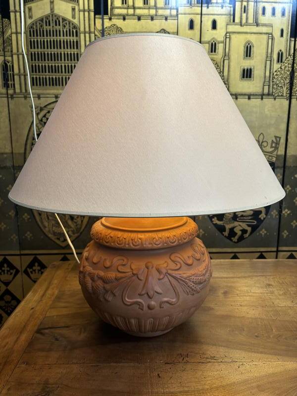 Lampe à poser en terre cuite