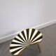 1950s kidney-shaped black and white table, plant table.