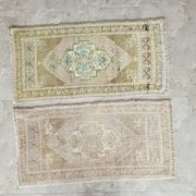 Lot de 2 tapis turcs vintage faits main
