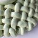 Light green woven ceramic basket Jérome Massier Vallauris