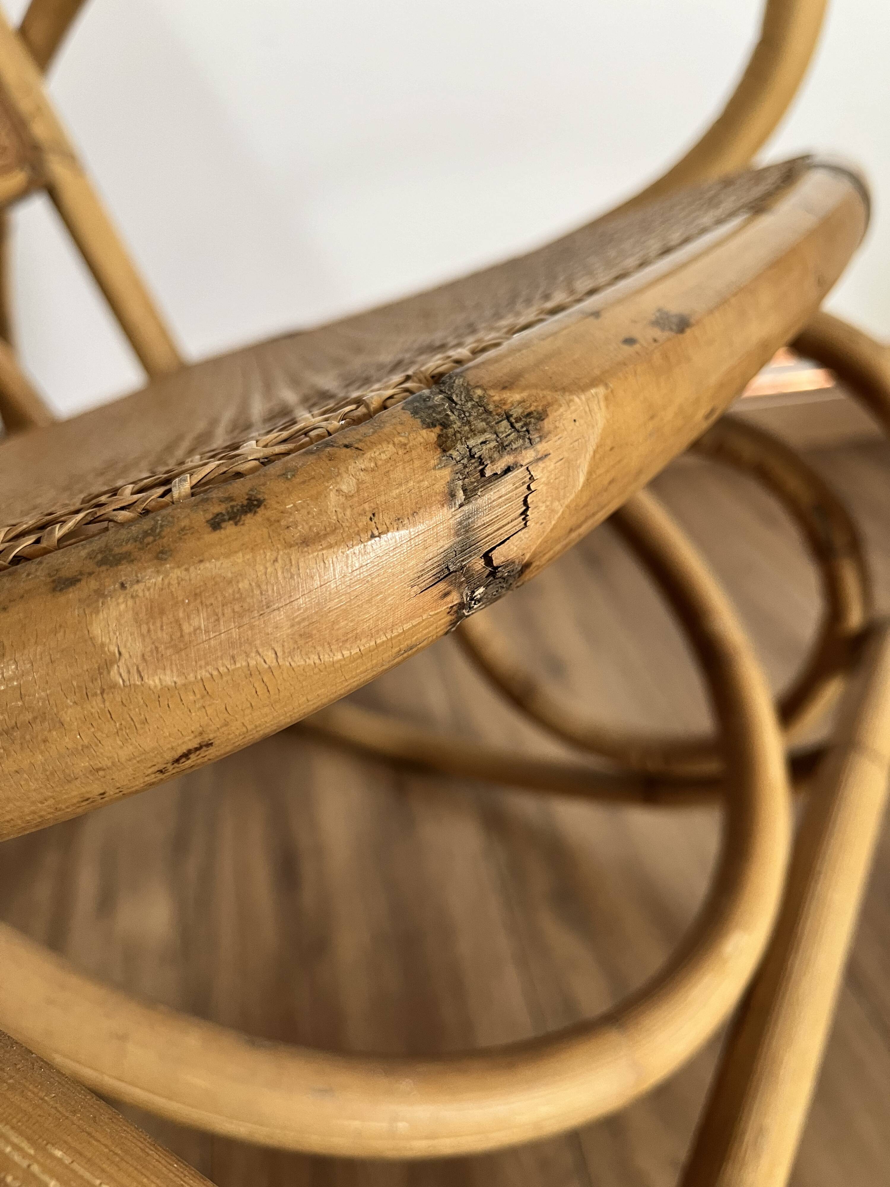 Adult model rattan rocking chair