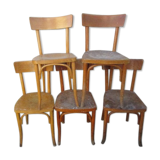 Lot of 5 old bistro Thonet chairs