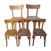 Lot of 5 old bistro Thonet chairs