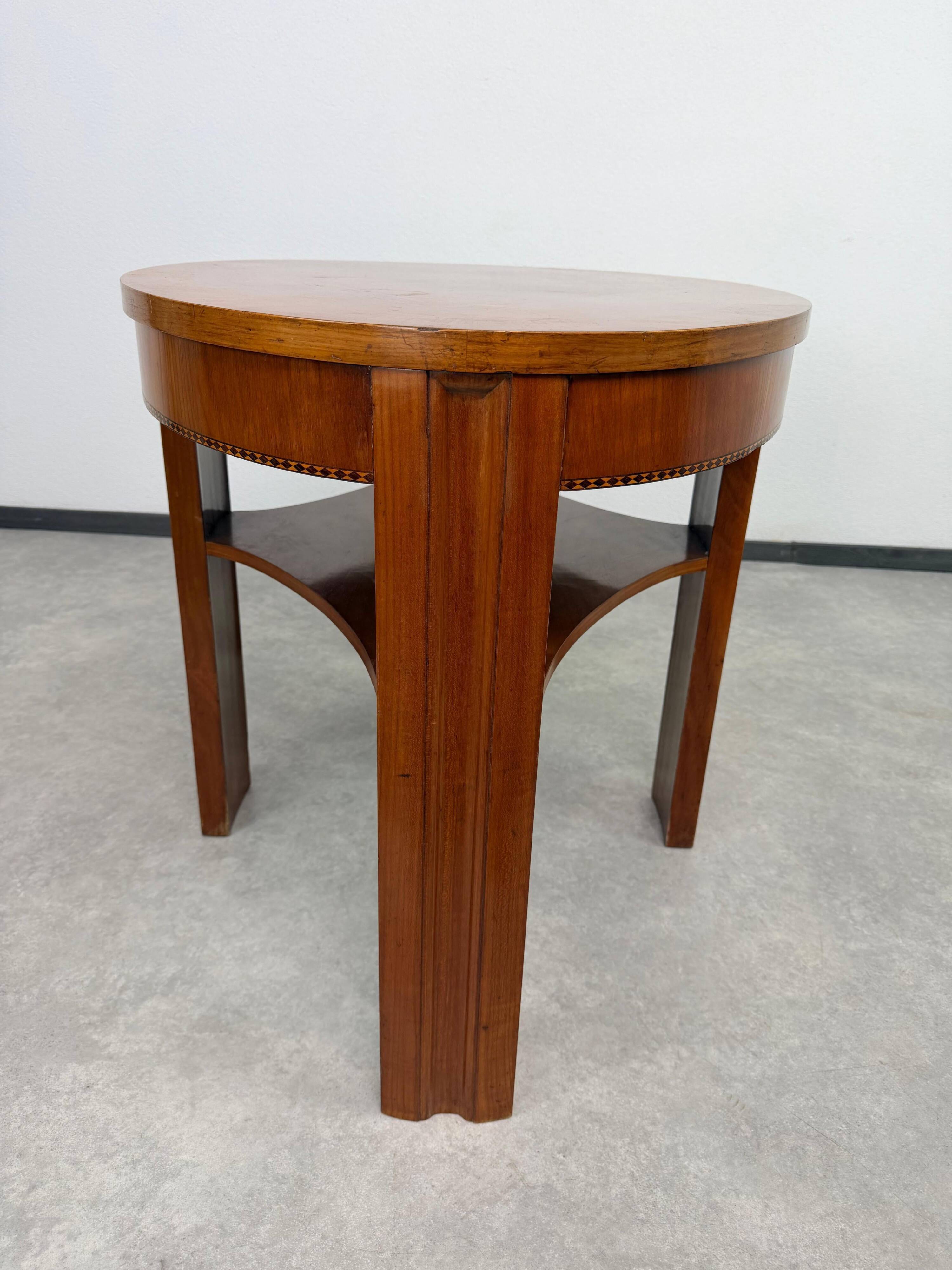 Oval side table in the style of Kolo Moser