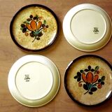 Vintage Villiroy and Boch Corfou Collection Set of 4 Dinner Plates 3802