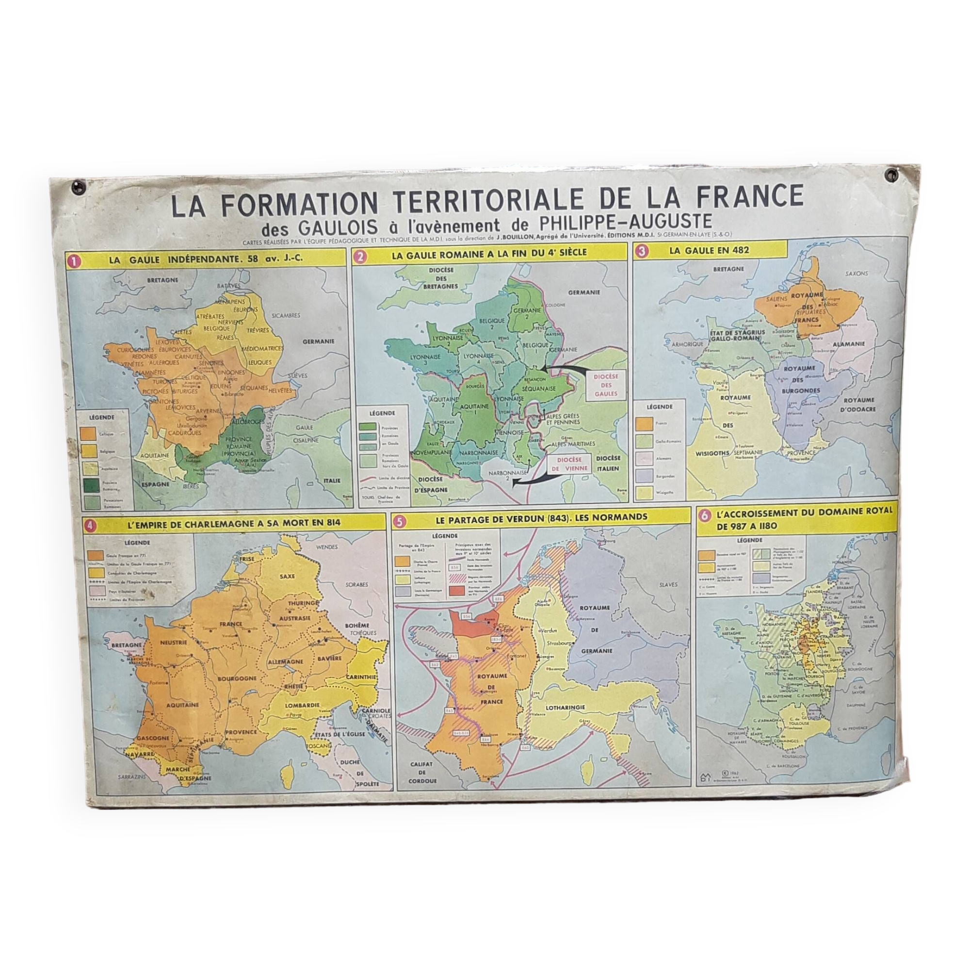 MDI school map "The territorial formation of France"