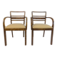 Set of 2 Art Deco chairs in birch burl