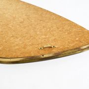 Heavy mid-century brass kidney-shaped wall mirror from Münchner Zierspiegel