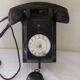 Wall telephone in black bakelite, ptt, vintage 1962