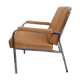 Fauteuil acier chromé et skaï
