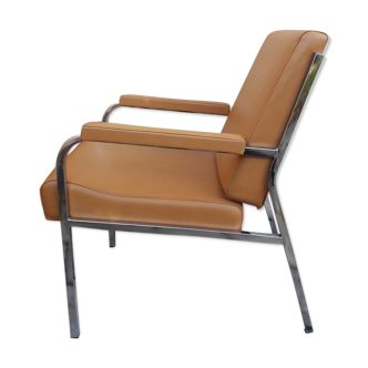 Chrome and skai steel chair