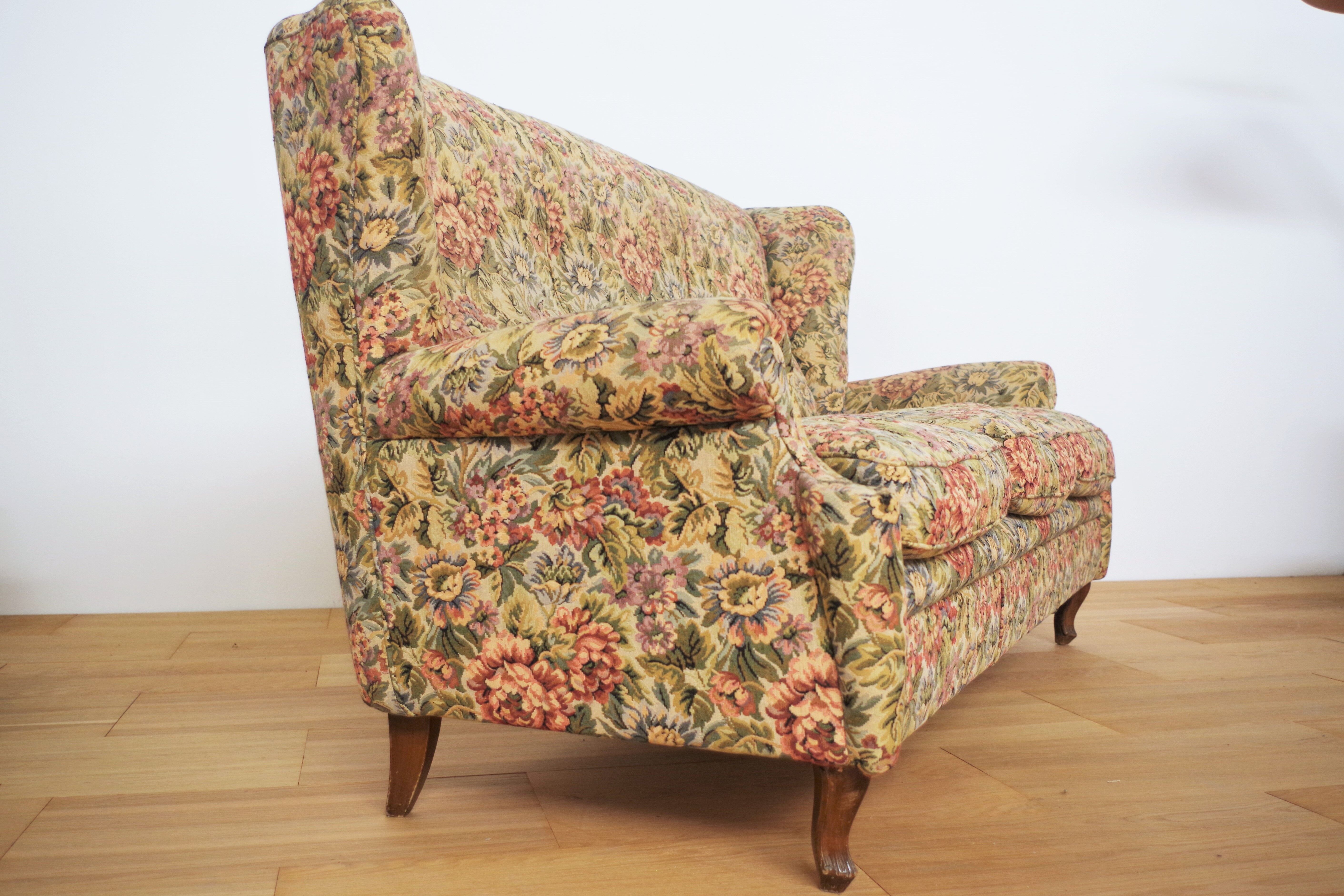 Baroque armchairs and sofa, 1950s, set of 3