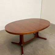 Table extensible vintage Baumann – 2 rallonges intégrées, années 60