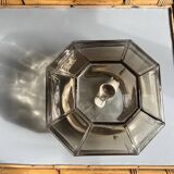 Italian smoked glass ceiling light Space Age