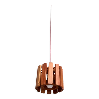 Wooden pendant lamp 1980s