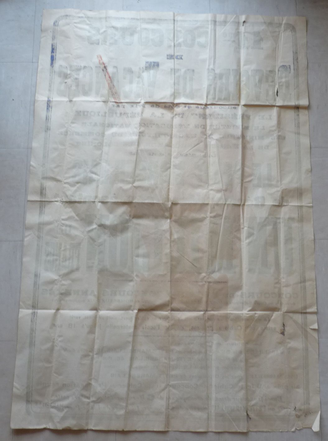 Large old poster / Vintage contest "The small Marseille" Holiday homework 60 years colour Magic' chip