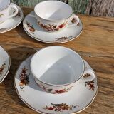Set of six Digoin cups, Trouvère model