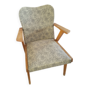 Fauteuil vintage scandinave - tissu