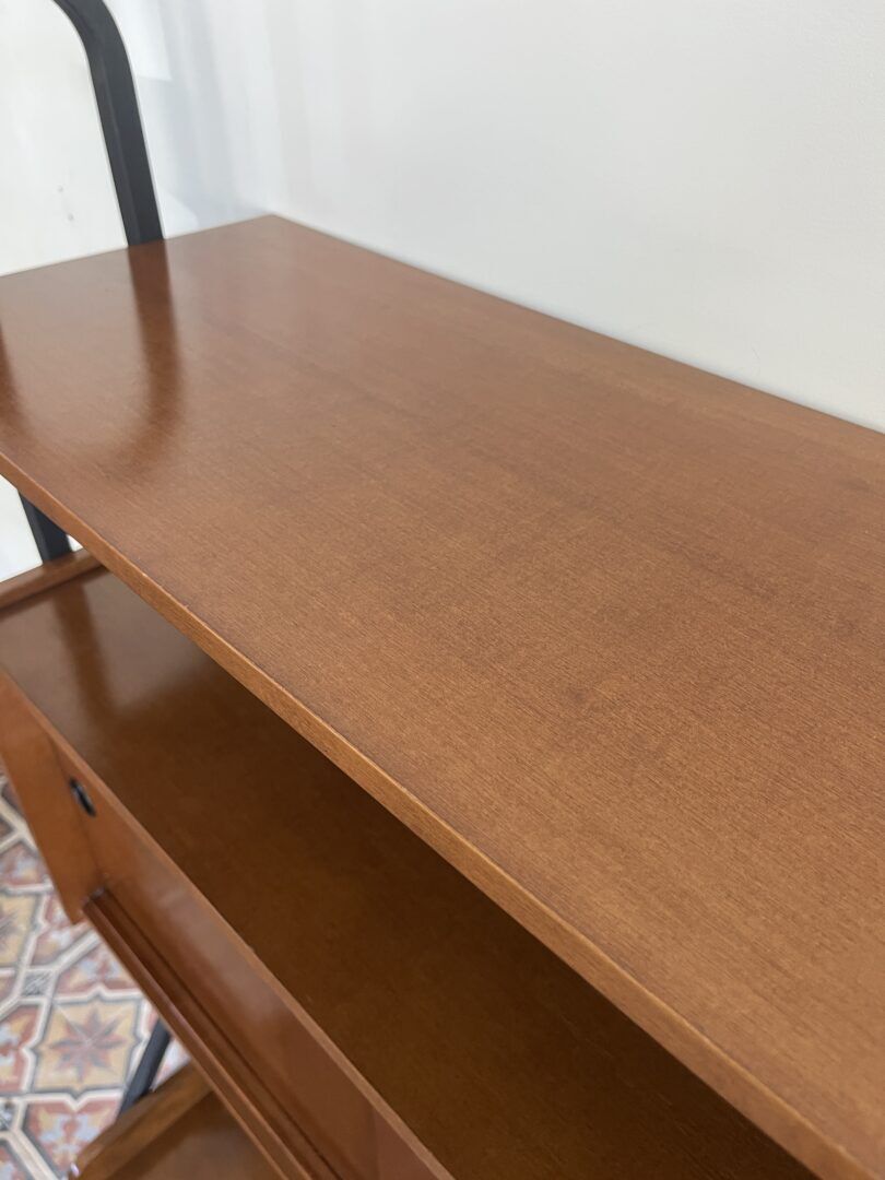 Freestanding wall unit with desk