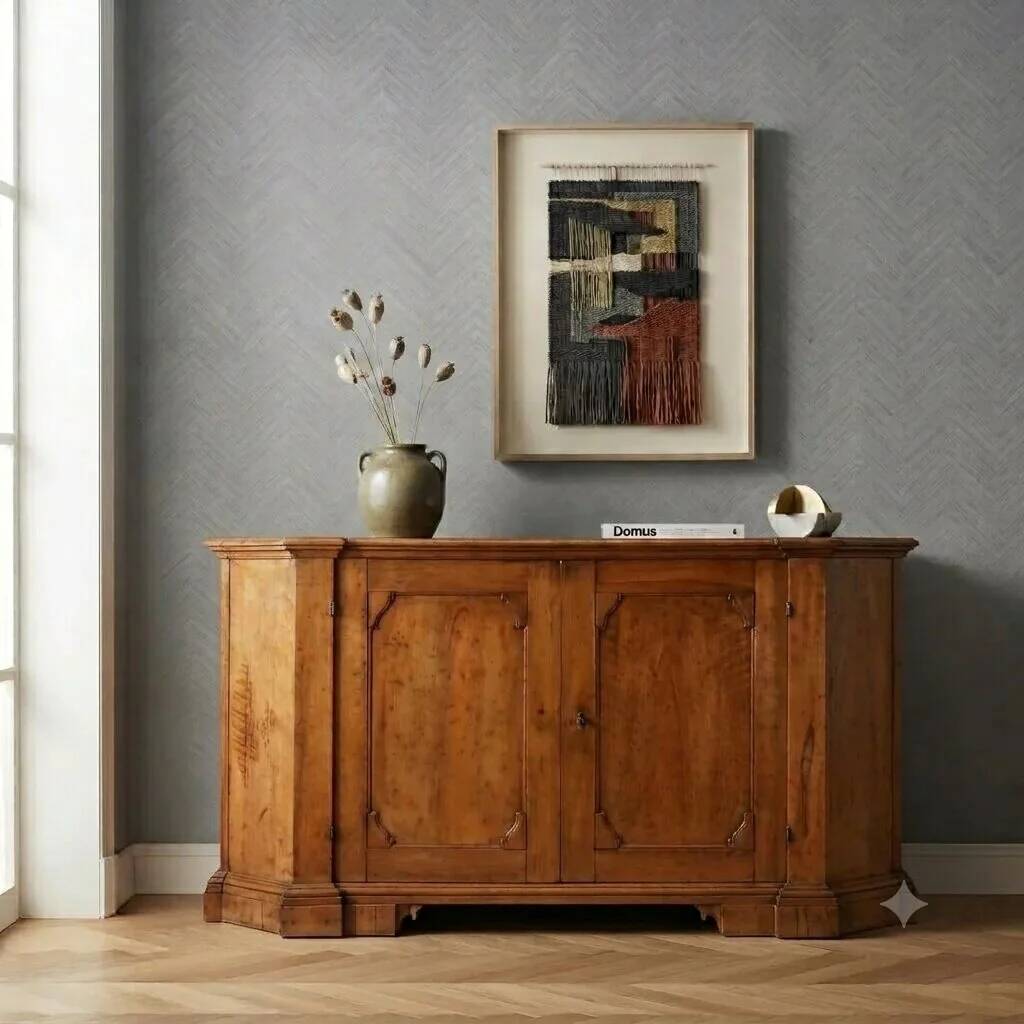Ancient baroque buffet in walnut, Italy, 18th century