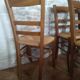 Set of 6 straw chairs