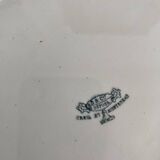 Set of large round white earthenware dishes from Creil and Montereau, 19th century