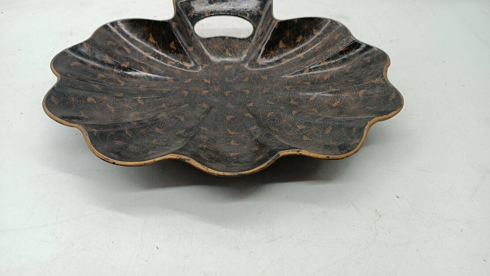 Gold-painted papier-mâché tray, early 1900s