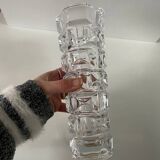 Tubular shaped crystal vase