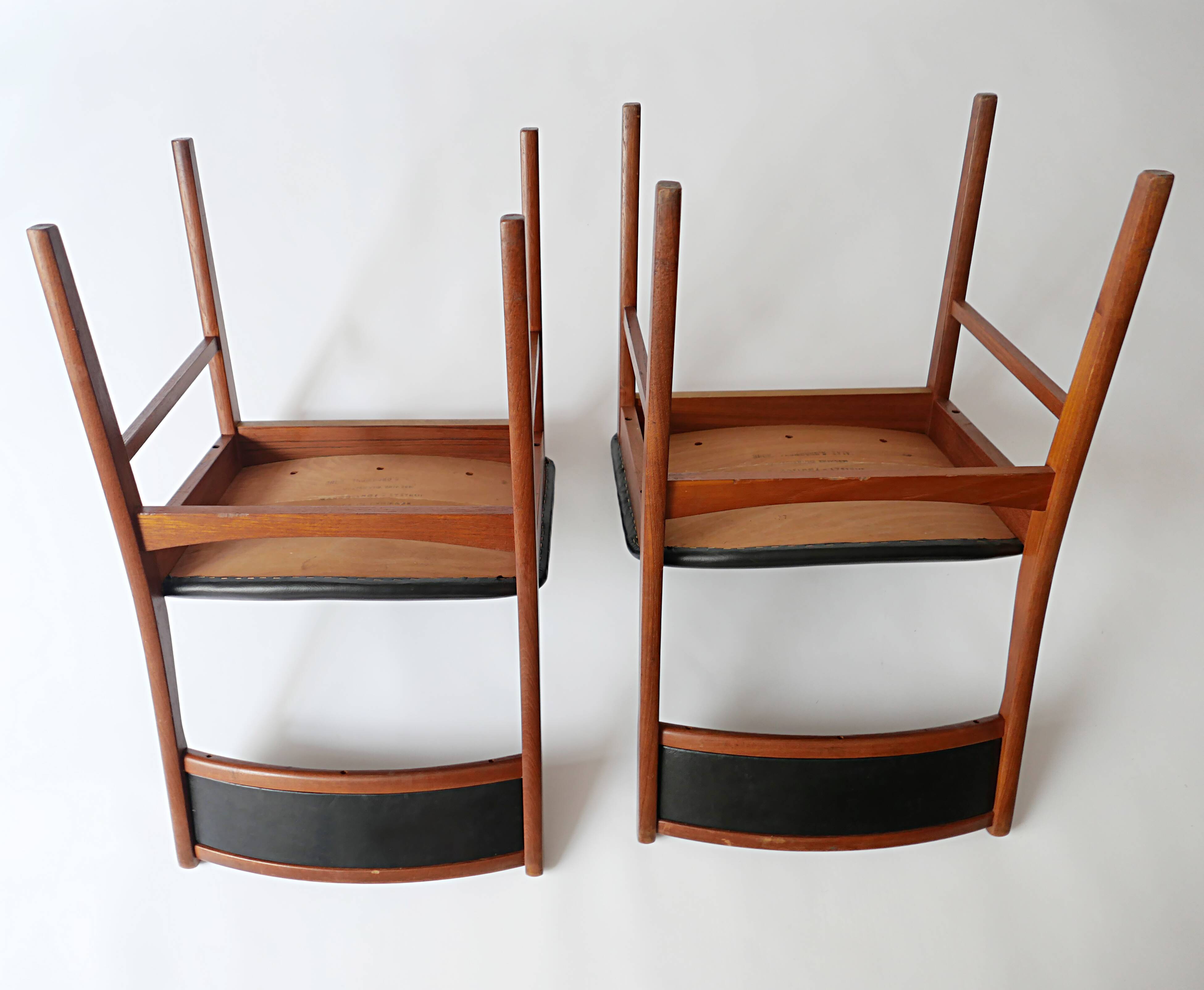 Pair of denmark chairs scandinavian design 1960s vintage 70s 1970s
