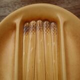 Set of 6 Salins asparagus plates