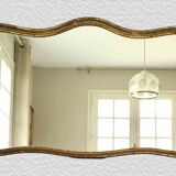 Large old gilded leaf mirror 131x76