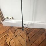 Black iron lamppost forged iron 1960s