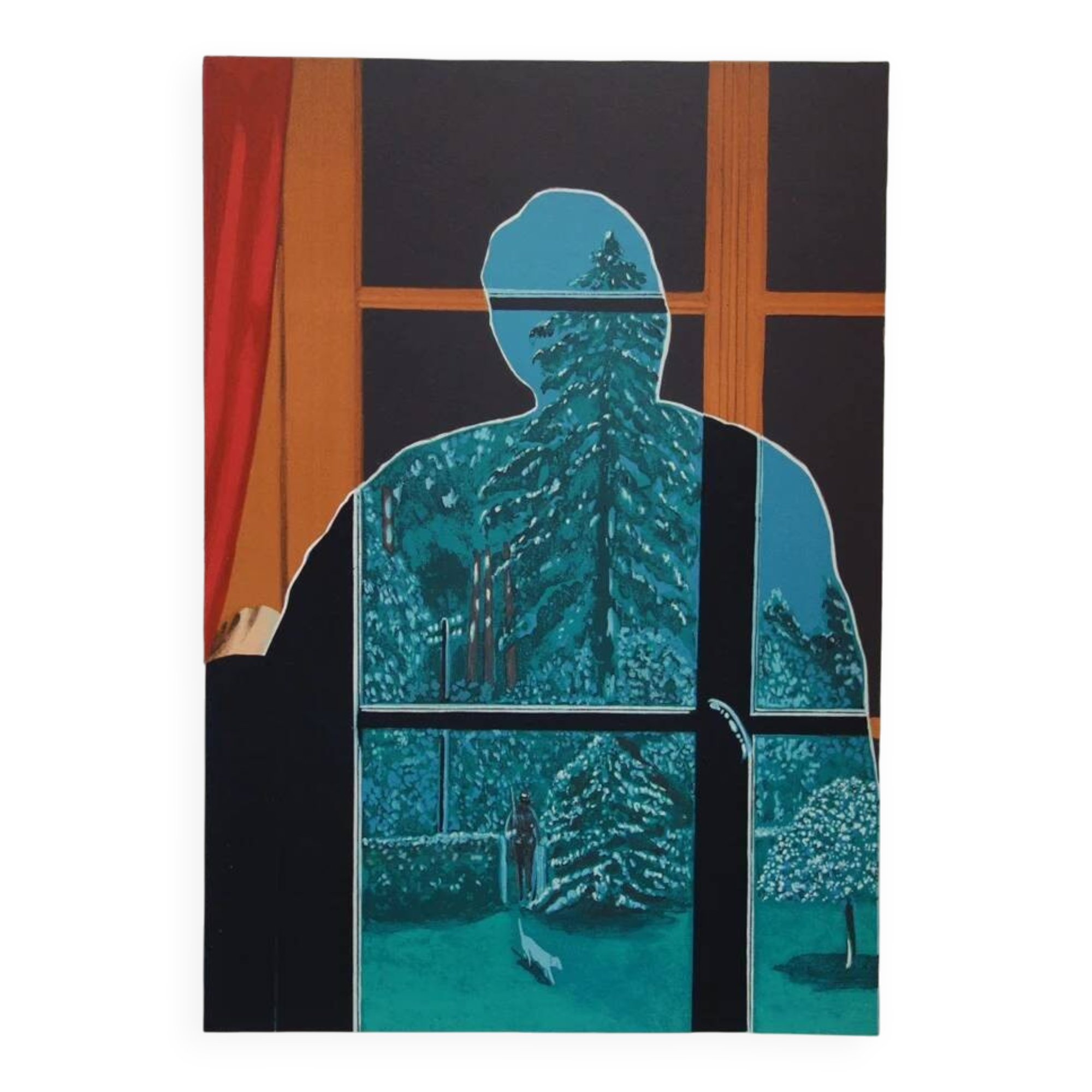 Mathon: Homage to Magritte, original signed lithograph