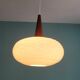 Scandinavian suspension in opaline and teak, 60s