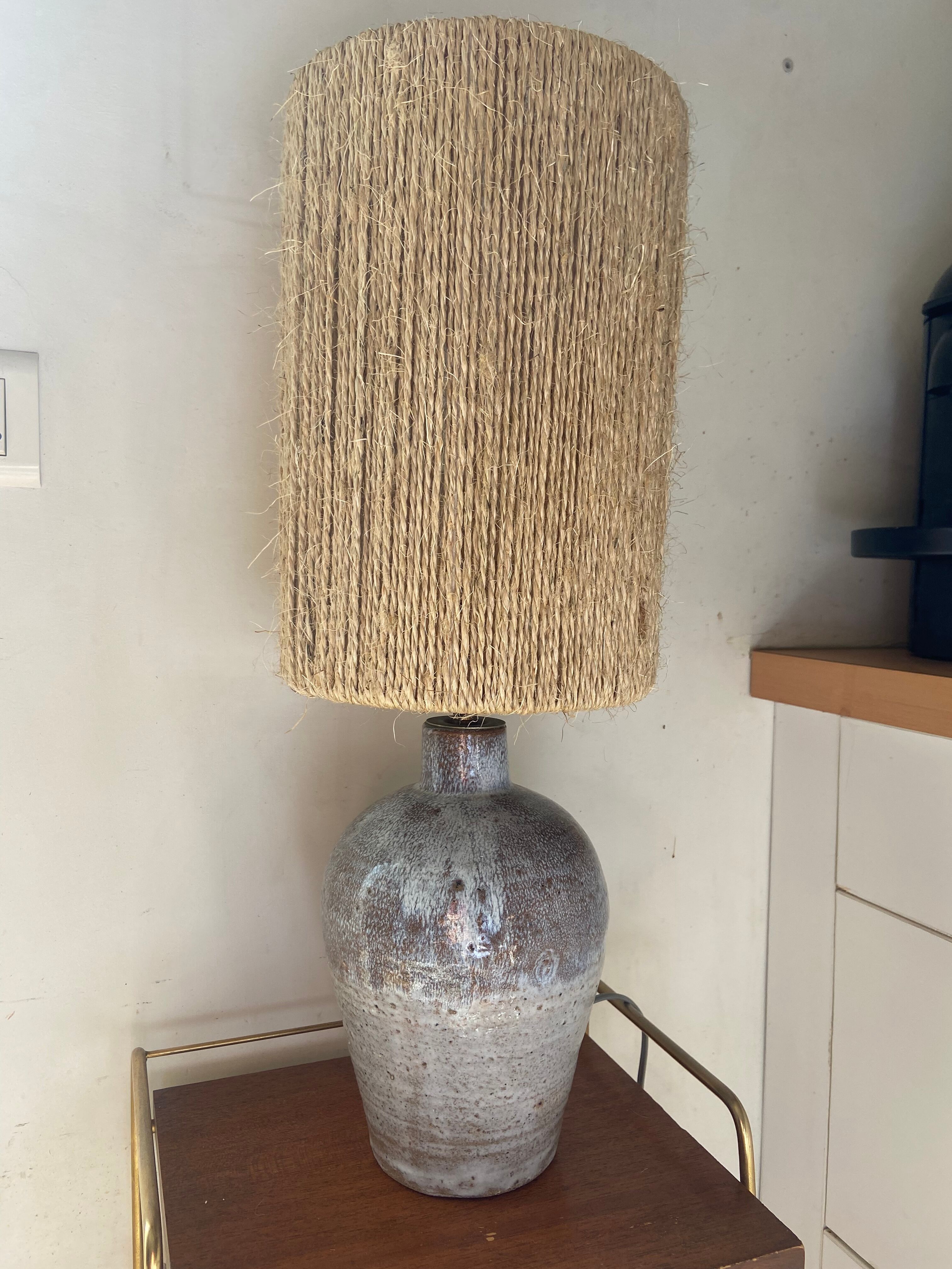 Vintage glazed ceramic lamp