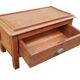 Bedside table with chest drawer on teak wood desk legs