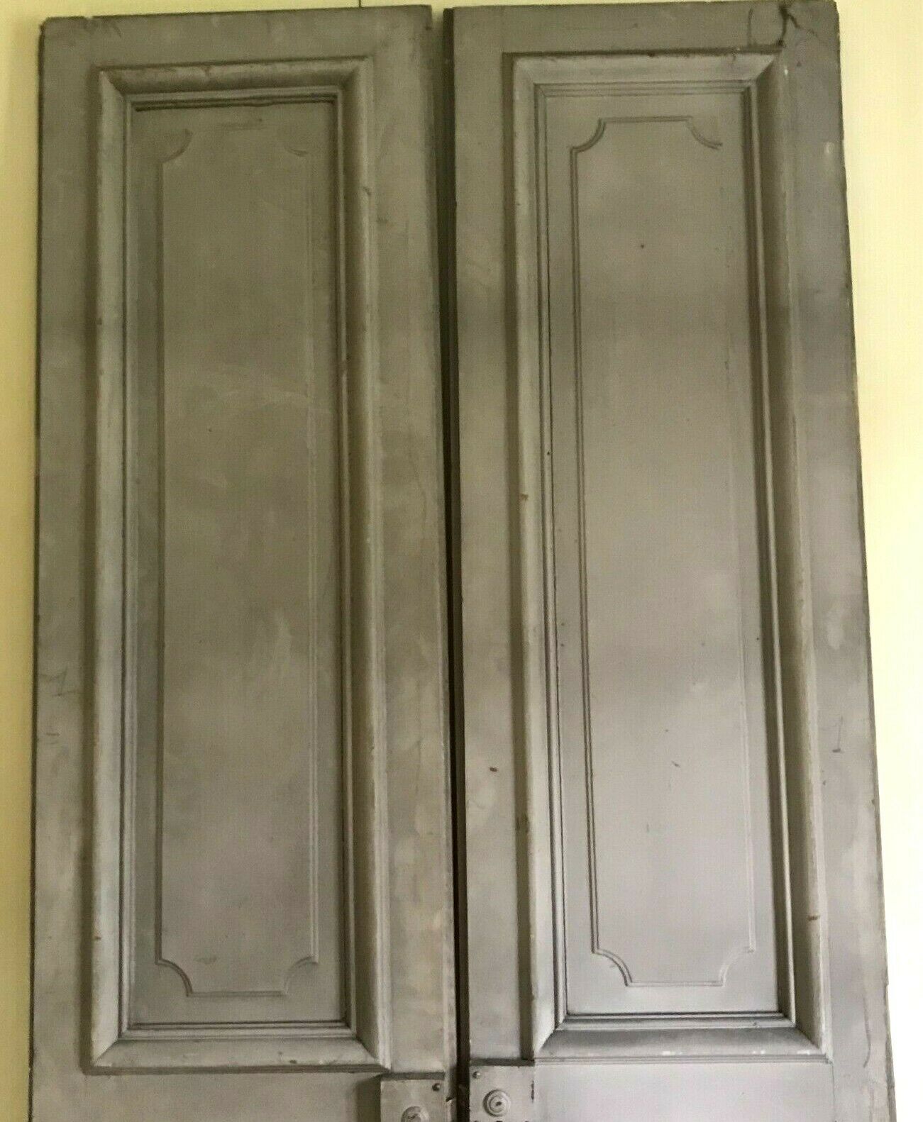 Set of two doors of passage in patinated fir XX century